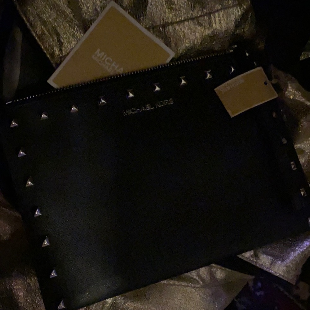 Michael Kors black clutch